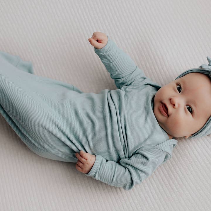 Three Little Tots - Wholesale Babygown - Baby - Blue Bird Knotted Gown15