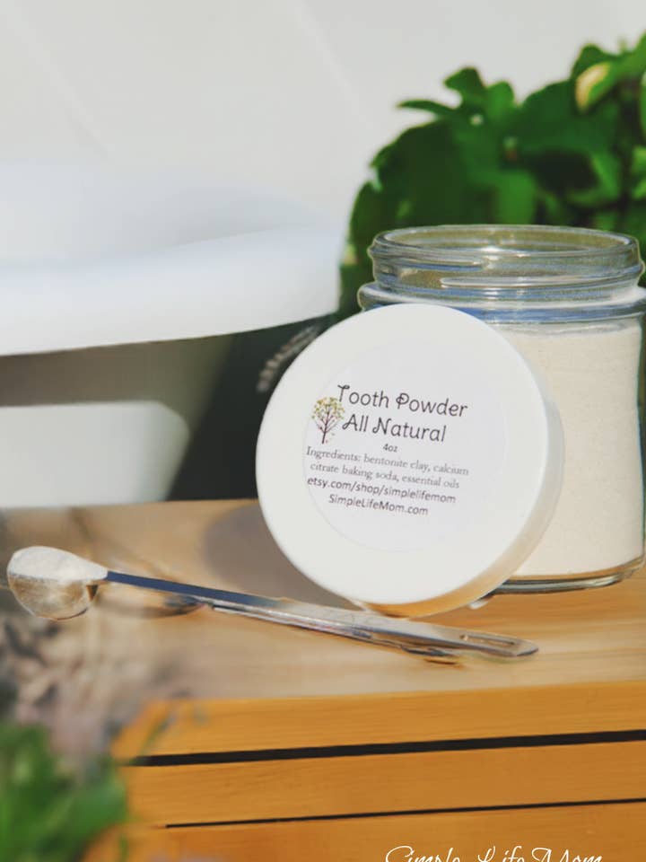 BULK TOOTH POWDER - charcoal, re mineralizing, tooth whitening, bentonite clay, calcium, essential oils, fluoride free for wholesale by Simple Life Mom