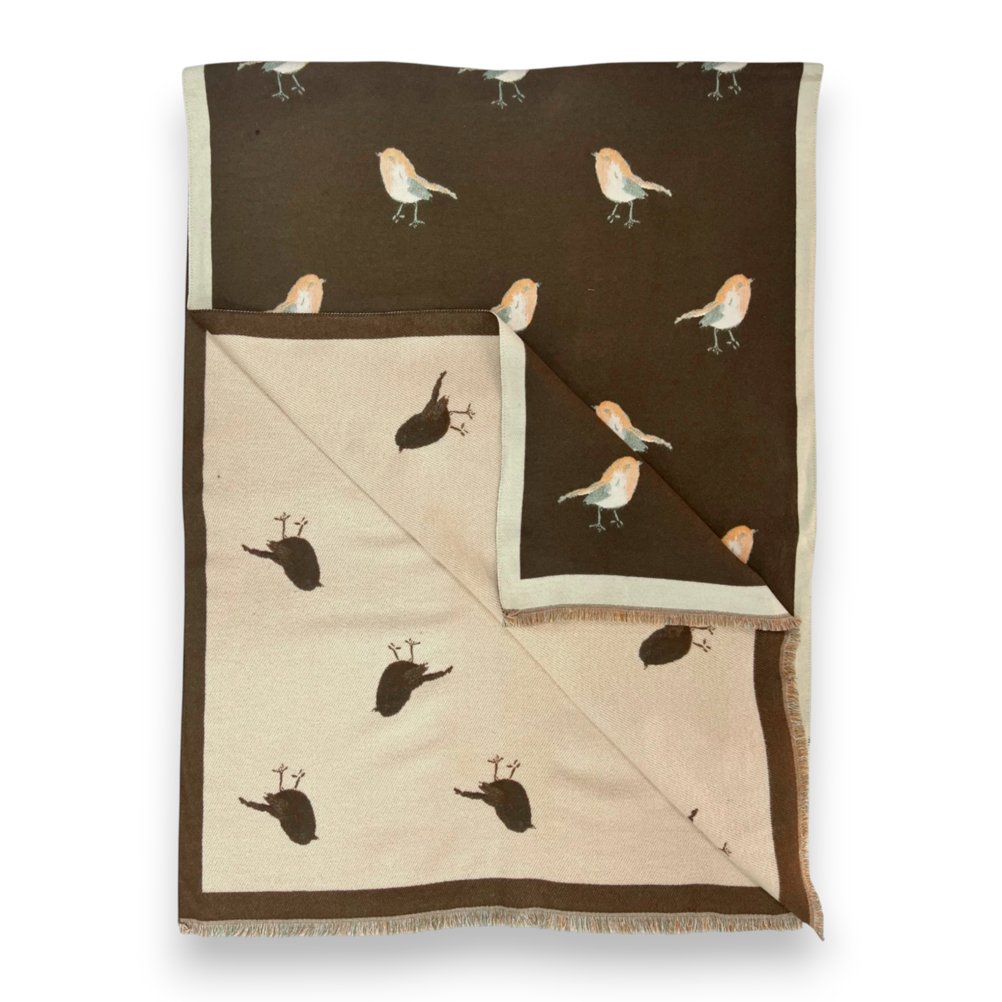 Lili Scarves (US Duty Free) - Venta al por mayor Bufanda - Mujer - Bufanda de invierno reversible de mezcla de cachemira con estampado bordado Robin18