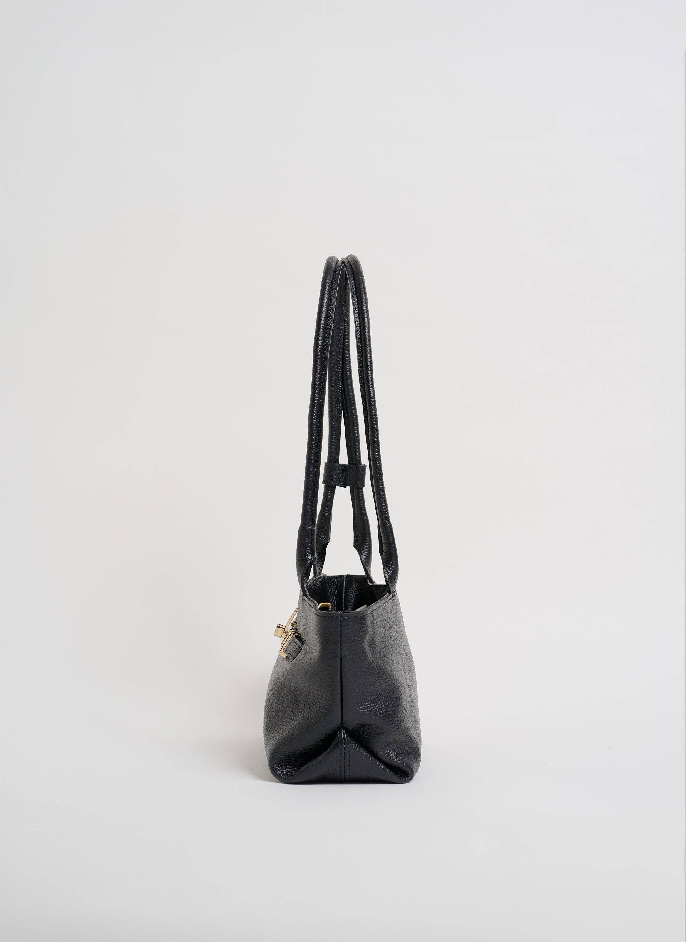 Prestige Milano - Wholesale Tote Bag - Women's - Lola Bag in Black Togo Leather2