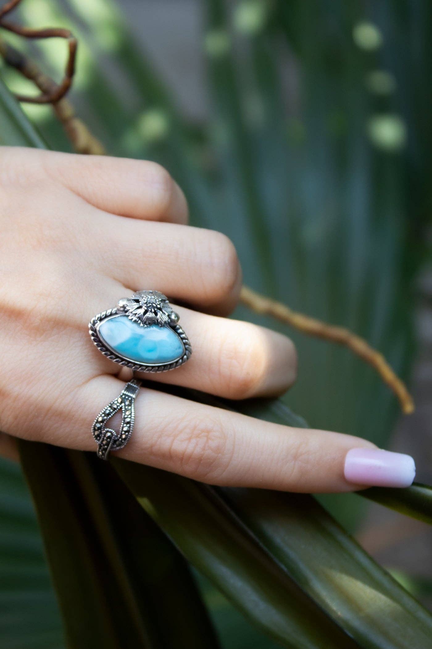 Ambra Jewels - Wholesale Cocktail/Statement Ring - Larimar Ring, AR-73921