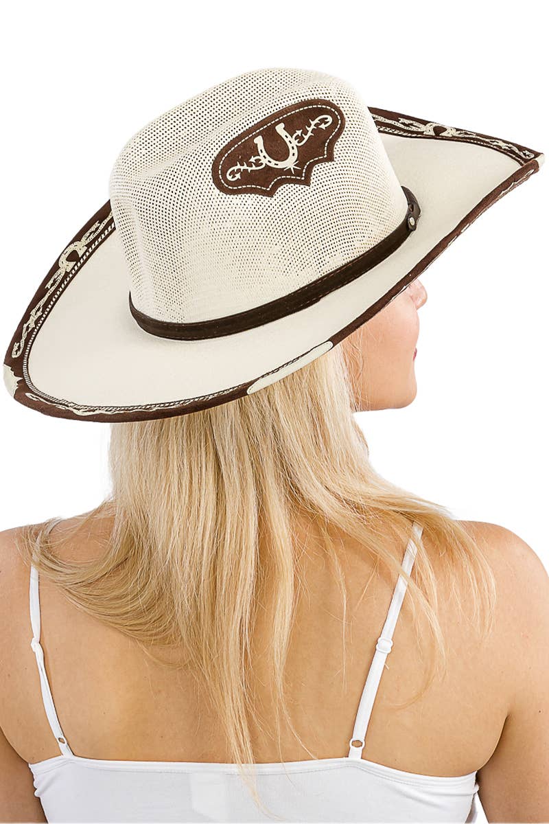 Cap Zone - Vendita all'ingrosso Cappello da cowboy - Donna - Cappello da cowboy Elite con base in avorio ventilato e bordo in pelle scamosciata sintetica14