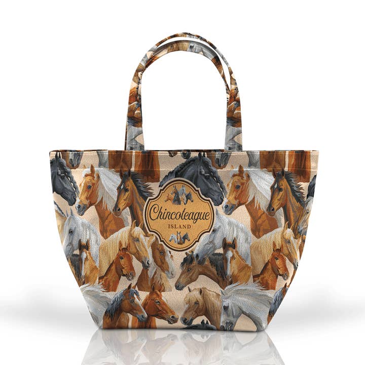 Customizable Vegan Leather Cutie Tote: Horse Pattern for wholesale by Matrix