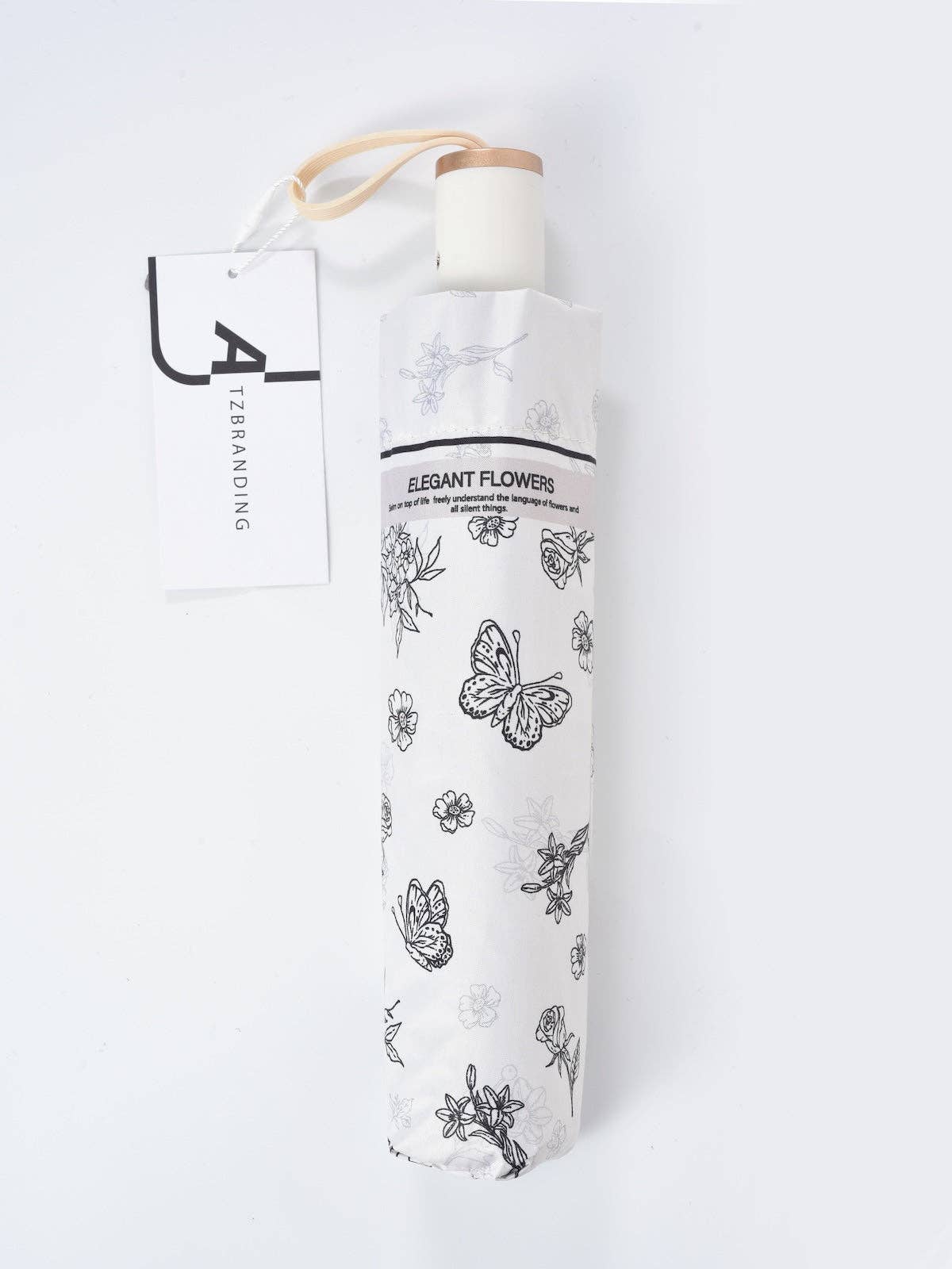 Funkyrel® Atzbranding Limited - Vendita all'ingrosso Ombrello - Donna - Rano – Ombrello con Stampa di Fiori Eleganti4