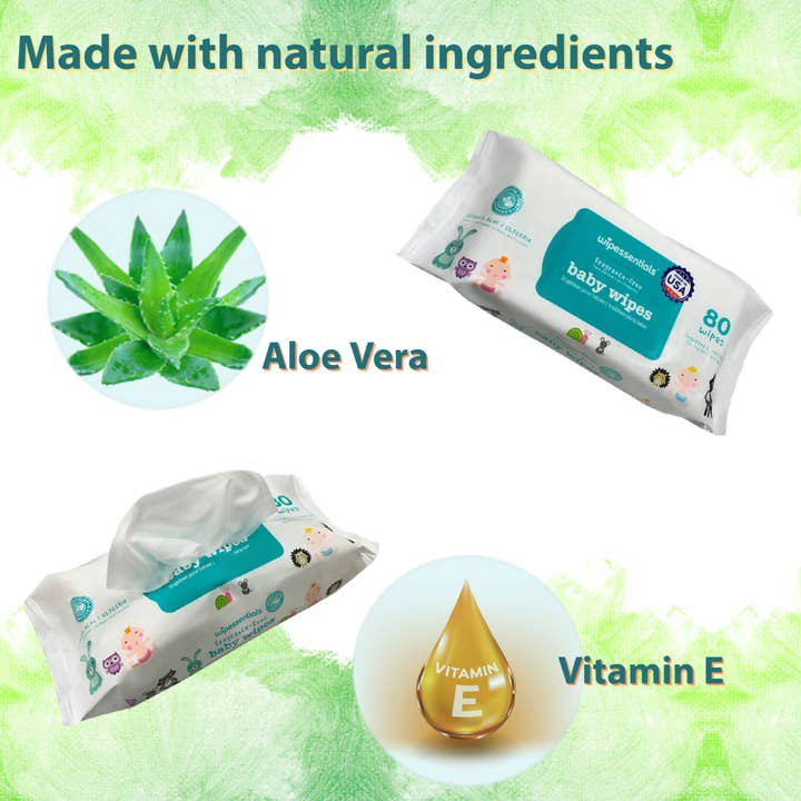 LA Fresh - Wholesale Face & Body Wipes - Baby - Wipessentials Baby Wipes Unscented 80ct Flow Pack
