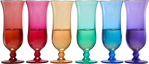The Wine Savant /  Khen Glassware – wholesale Cocktail/liquor glass – Unbreakable Acrylic Hurricane Glasses Set of 6, 14oz2