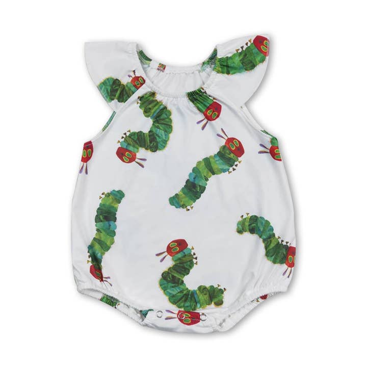 Yawoo Garments - Wholesale Bodysuit (Non-Footed) - Baby - Flutter sleeves caterpillar baby girls summer romper0