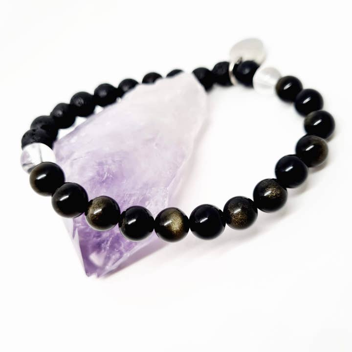 Gold Obsidian Saggitarrius Crystal Aromatherapy Bracelet for wholesale by Stone Tree Collection