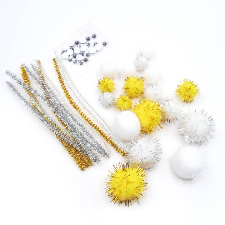 Angels Craft - Wholesale DIY craft kit - DIY Craft Kit w/ Pom-pom balls, Chenille Stems & Wiggly Eyes2