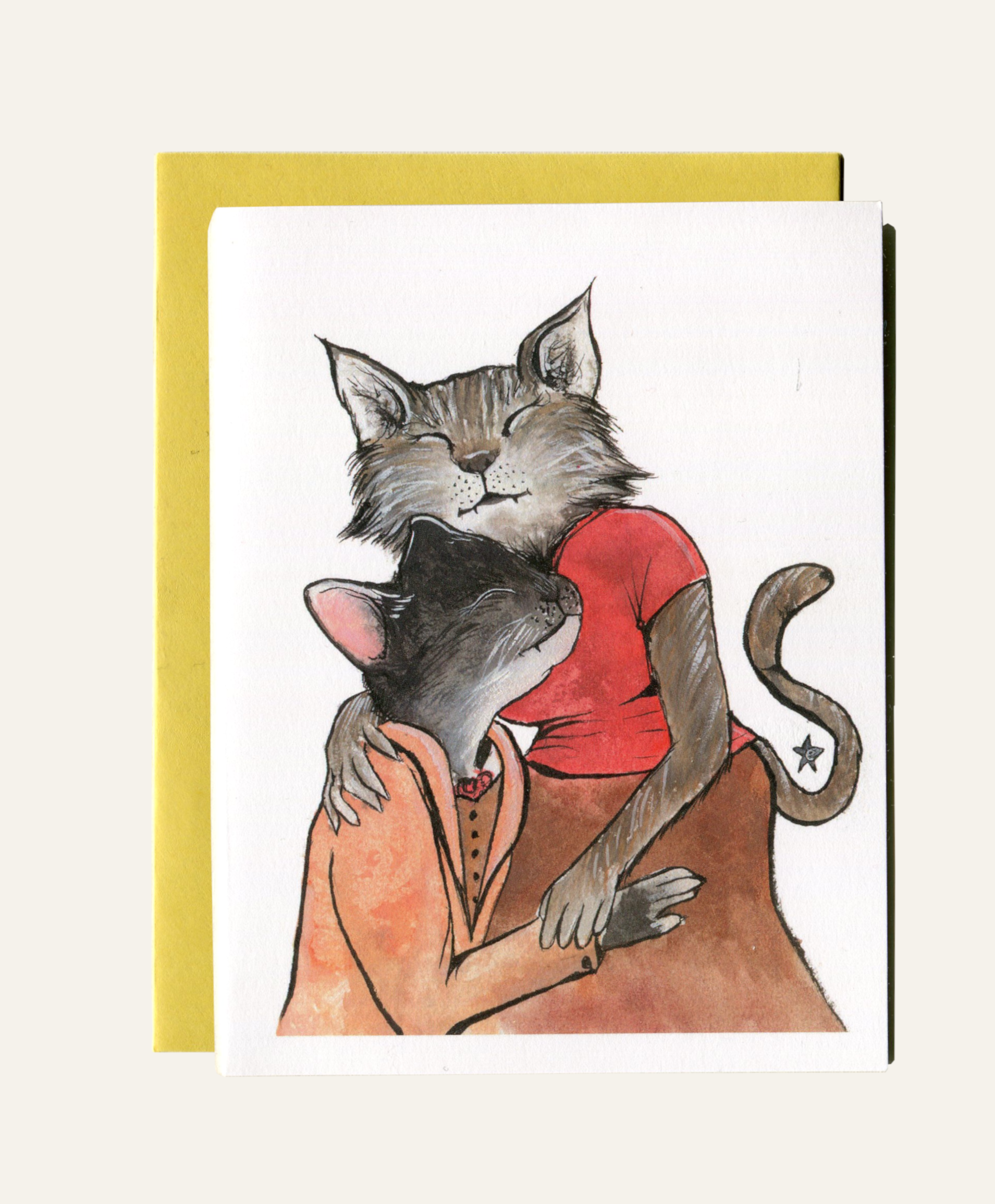 Darling Illustrations - Wholesale Love Card - You're Purrfect - Cat Notecard1