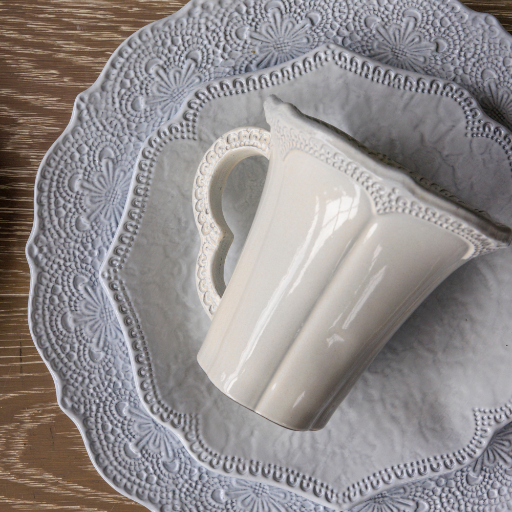 Arte Italica & Crown Linen Designs - Wholesale Coffee Mug - Merletto Antique Mug1