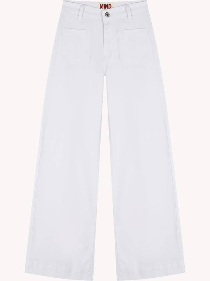 Valeria Blanco jeans med midja till hög midja för wholesale av MindTraveler