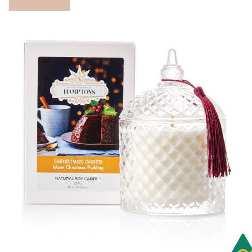 Hamptons Candle - Christmas Cheer - Warm Christmas Pudding for wholesale by Silk oil of Morocco