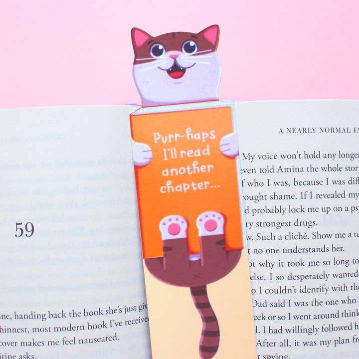 Bruine Tabby Cat Bladwijzer voor wholesale door Vanessa Forte Art