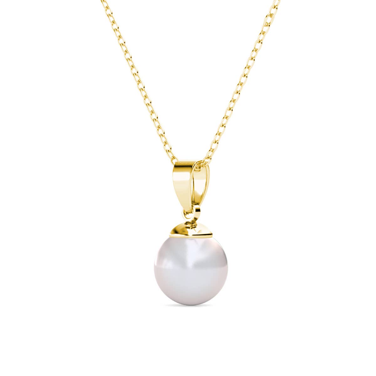CARALI / MYC Paris - Wholesale Pendant/Charm Necklace - Full Moon Pearl Pendants - Gold and Crystal2