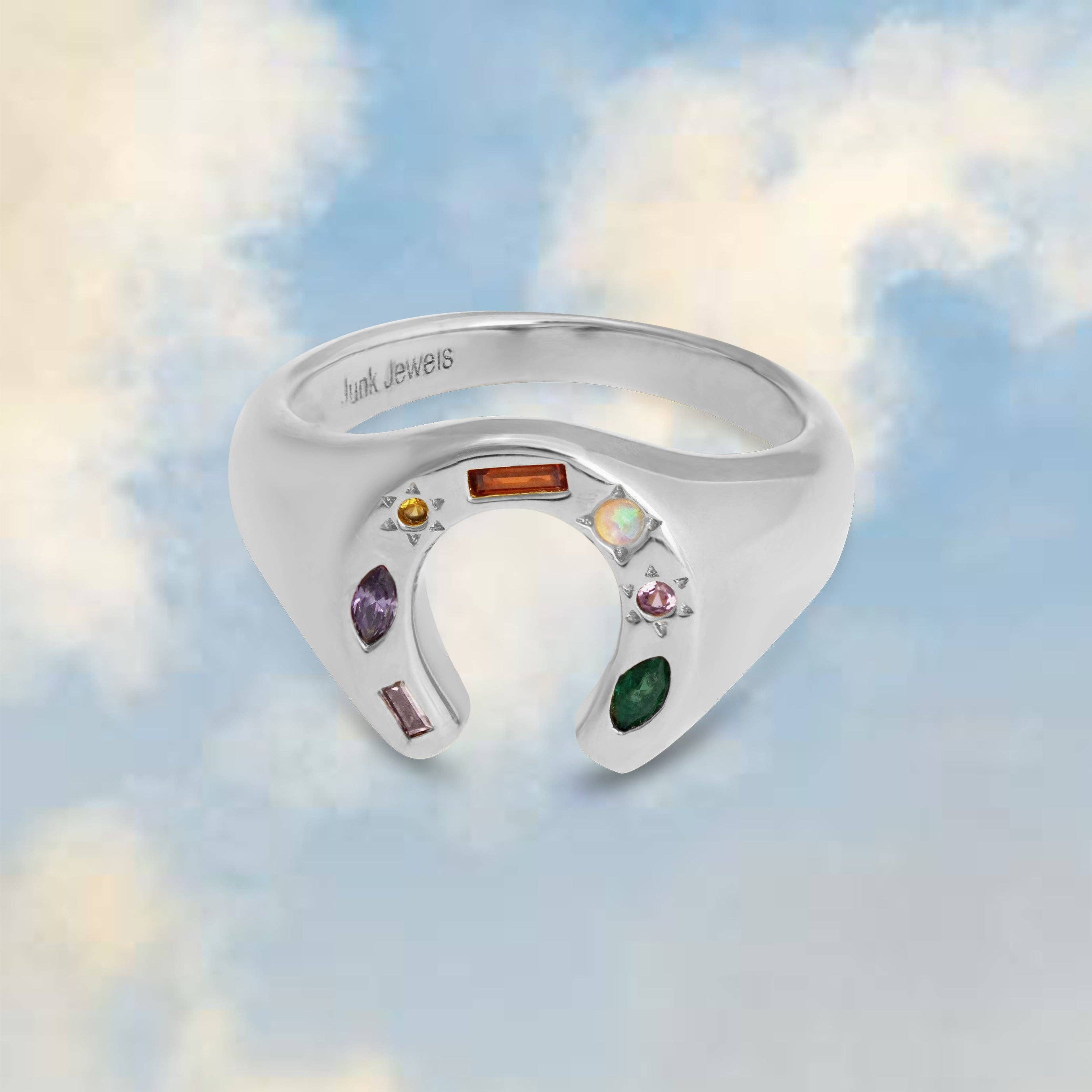 Junk Jewels Ltd – wholesale Signet ring – Kaleidoscope Lucky Charm Signet Ring12