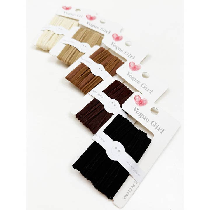 MIX COLOR Neutral Shade Seamless Ponytail Mixed Hair Ties for wholesale on Faire4