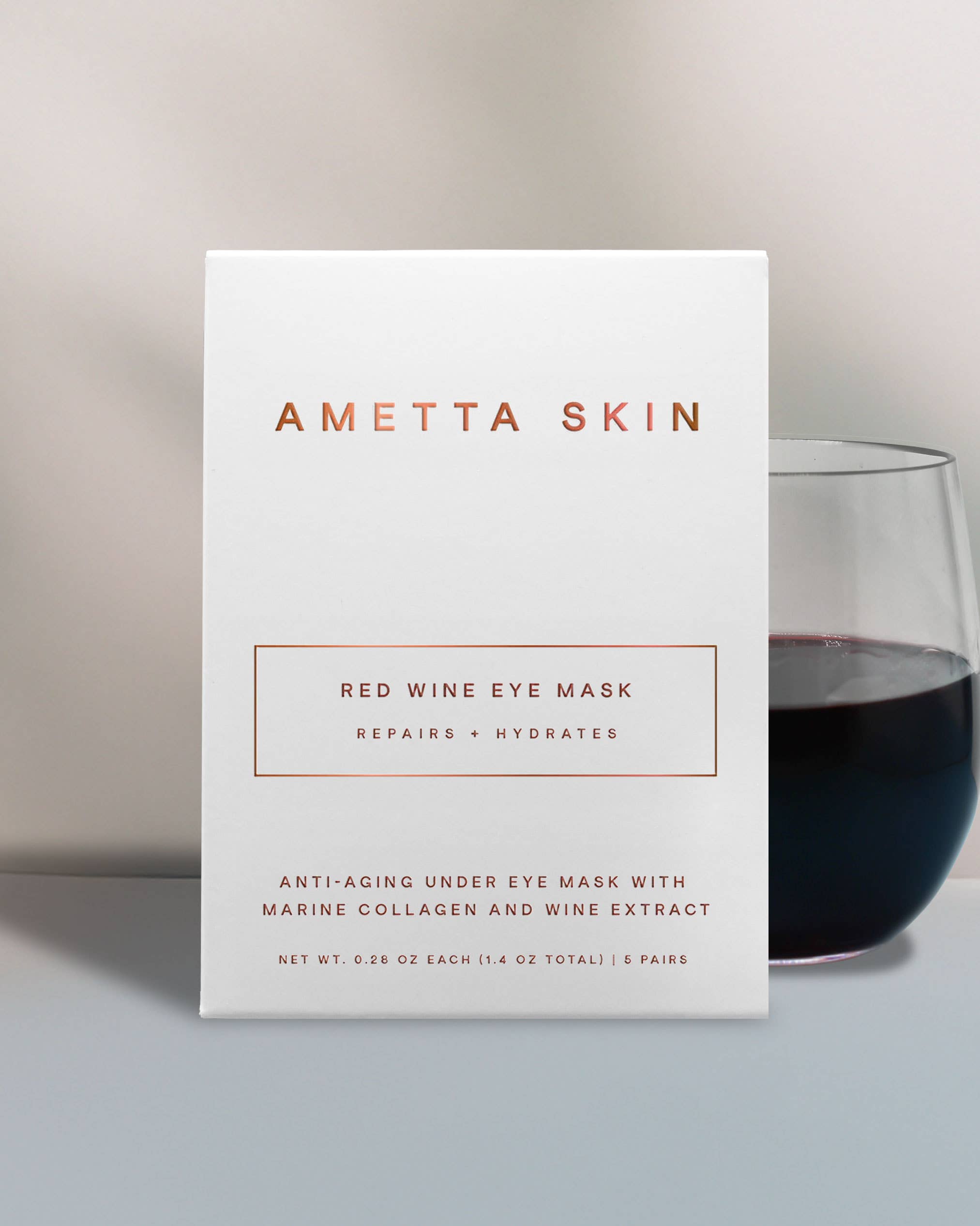 AMETTA SKIN CARE - Vente Masques de traitement yeux - Masque pour les yeux au vin rouge