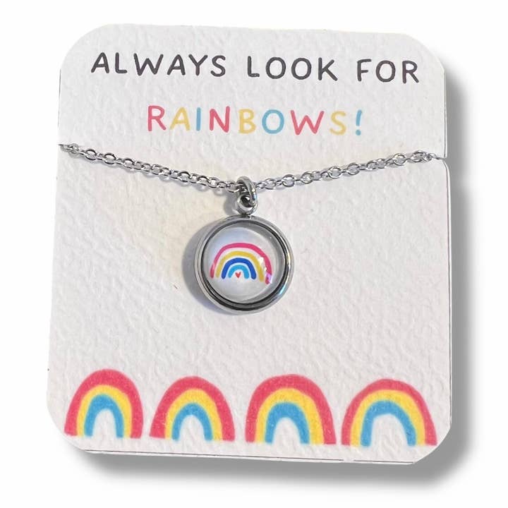 Child Necklace Rainbow Pattern / Always look for rainbows! for wholesale by Dans l'Air du Temps Bijoux