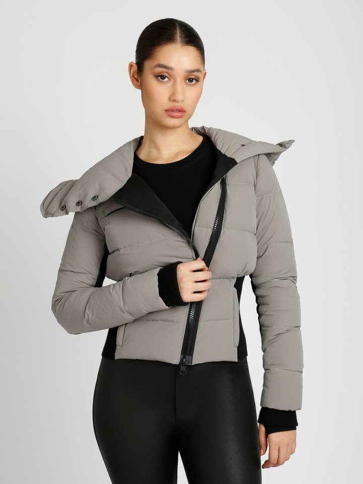 Blanc Noir - Wholesale Puffer Jacket - Women's - Asymmetrical Puffer Jacket JLS