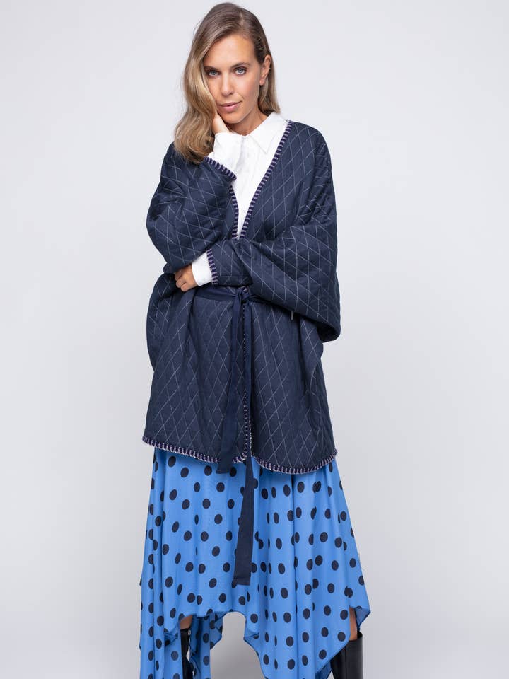 Veste marine Coachella pour la vente par URBANOID