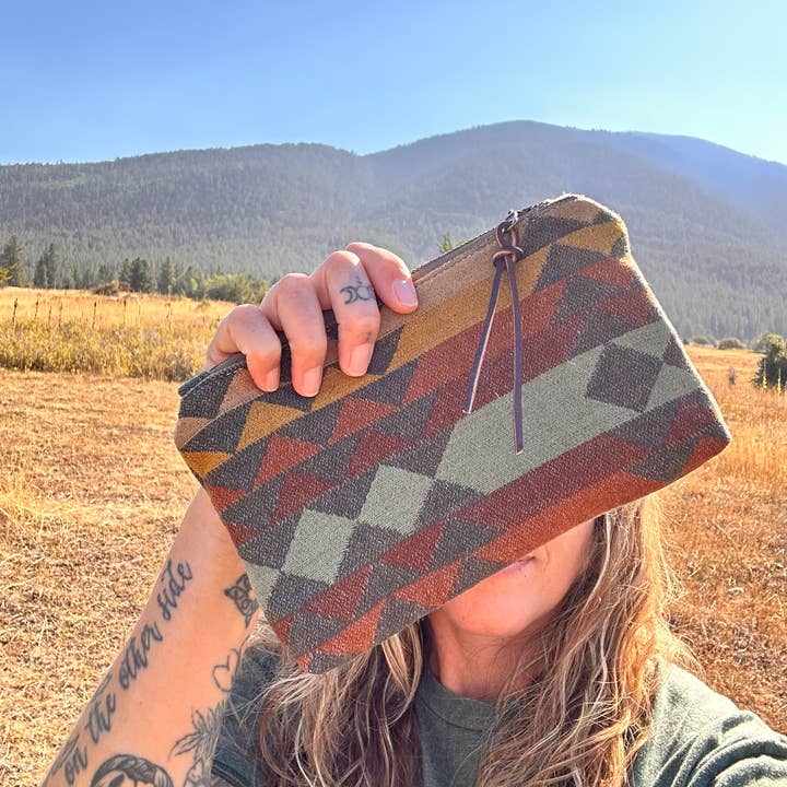 Little Larkspur Clutch - featuring Pendleton® Wool for wholesale by Lark & Moon