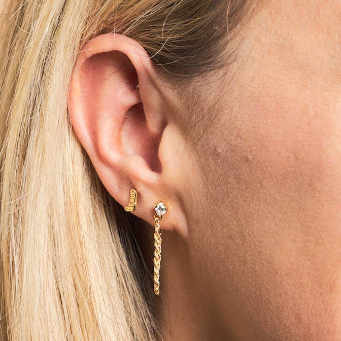 Nikki Smith Designs - Venta al por mayor Pendientes de botón/aretes de poste - Pendientes con forma de bota de vaquero1