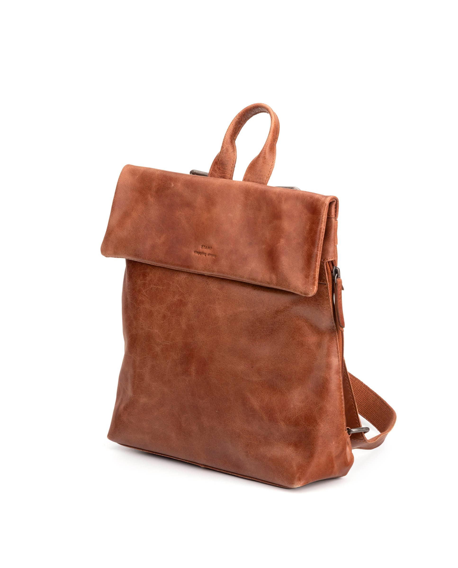 Stamp - Vente Sac à dos – femme - Sac à dos antivol Stamp St5247, Femme, Cuir Crackle2