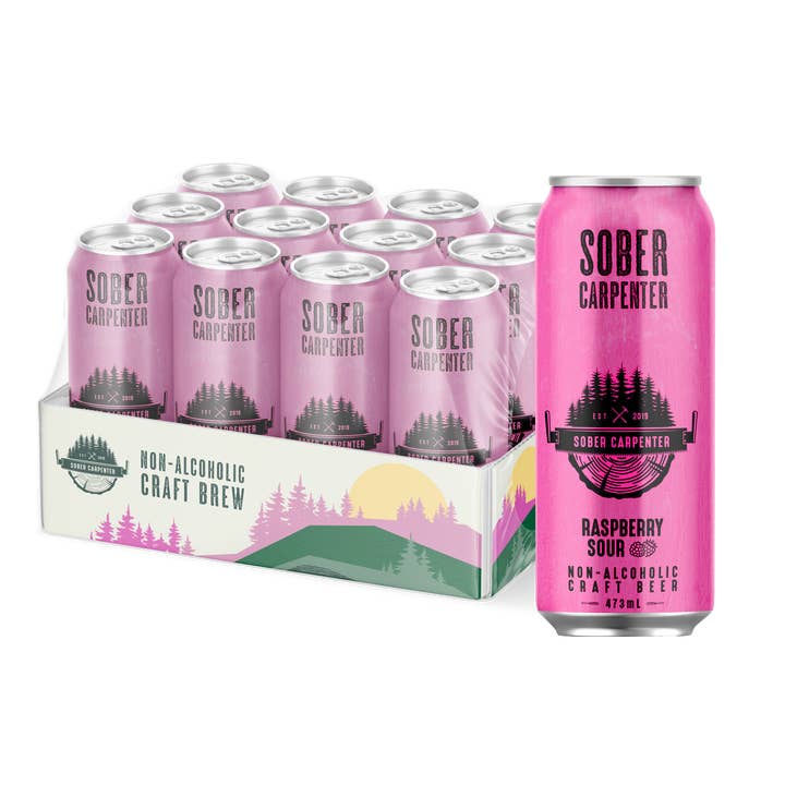 Raspberry Sour (Case of 12 cans) for wholesale by Sober Carpenter