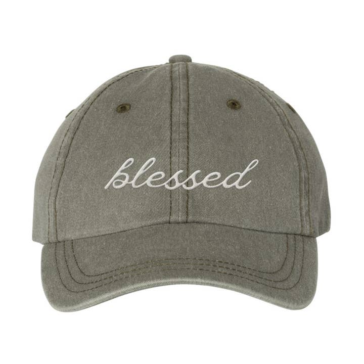 Embroidered Blessed Baseball Cap, Blessed Ball Hat for wholesale by Scripted Pearl