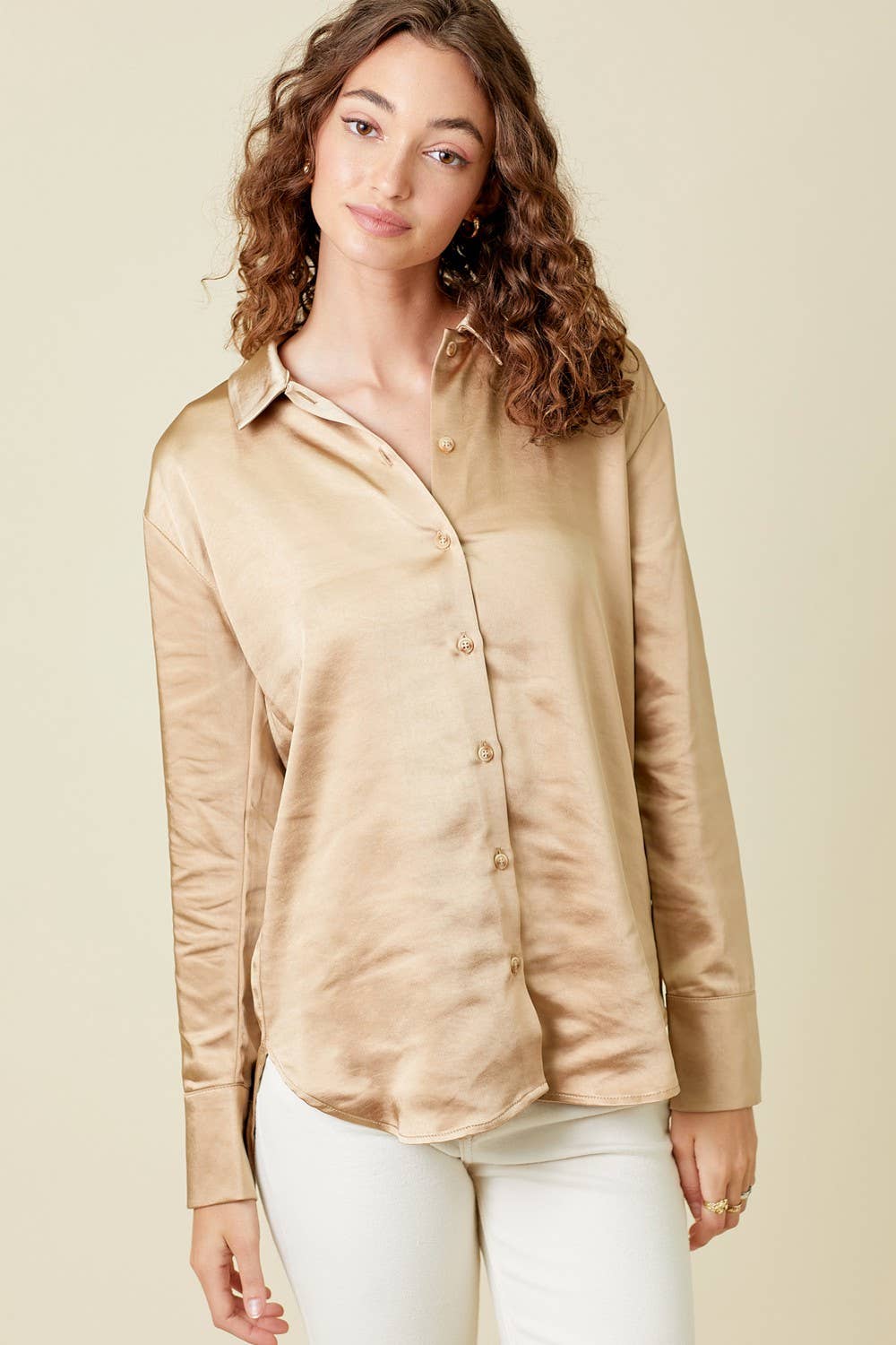 Mystree - Vente Chemise à col boutonné – femme - 20478 Chemise soyeuse22