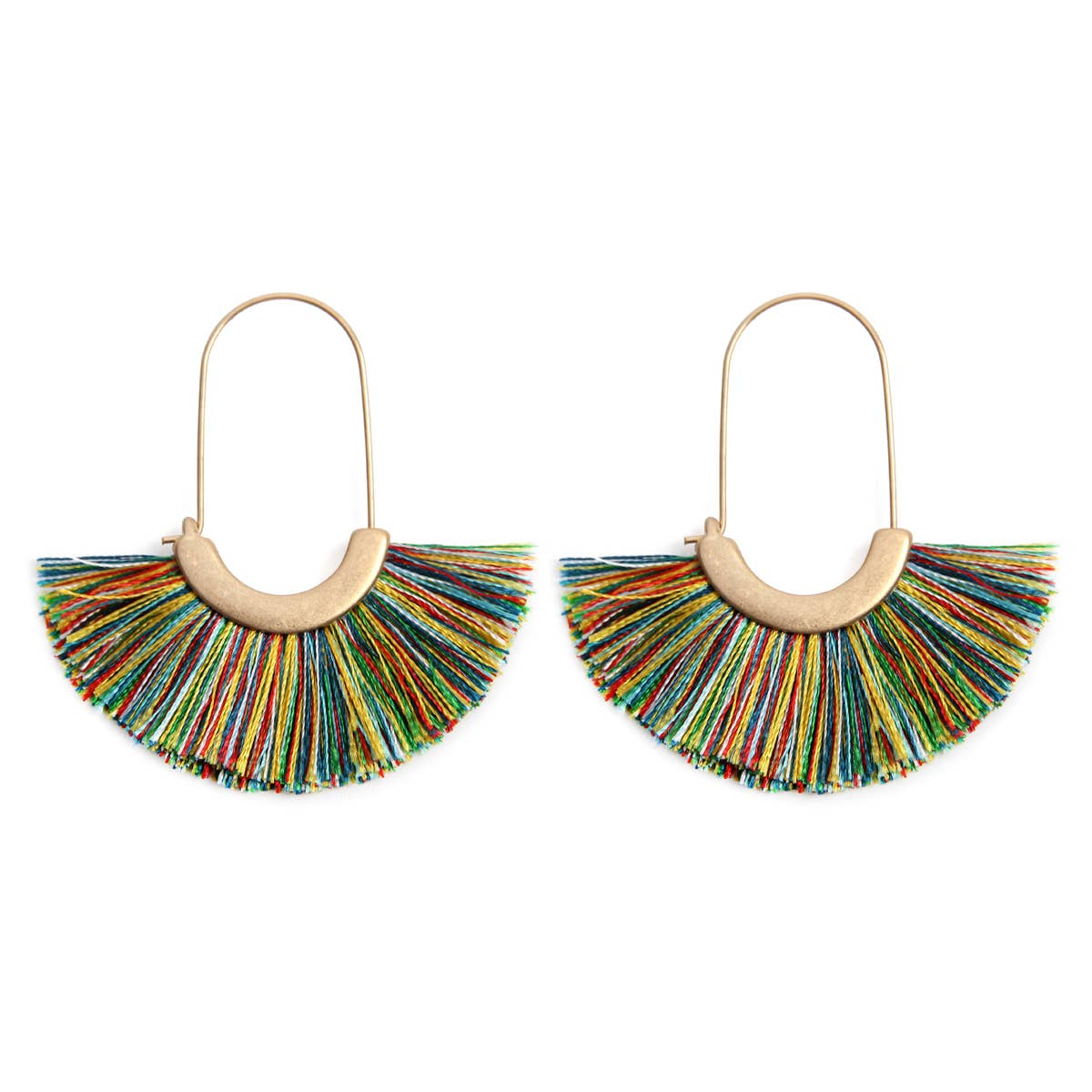 MYS Wholesale Inc - Vente Boucles d'oreilles pendantes - Créoles pendantes élégantes en forme d'éventail Boho-Chic27