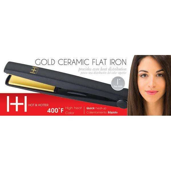 Annie International, Inc. - Wholesale Straightener/Flat Iron - Hot & Hotter Gold Ceramic Electric Flat Iron 1 Inch2
