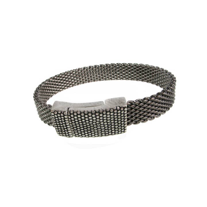 Erica Zap Designs - Wholesale Link & Chain Bracelet - Flat Mesh Bracelet with Textured Magnetic Clasp2