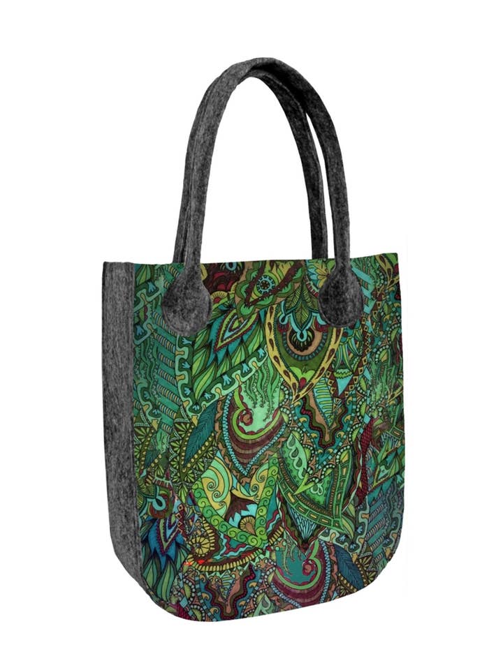 Sac à provisions en feutre Alga Bertoni City Line pour la vente par IngrossoBertoni by INCI Srl