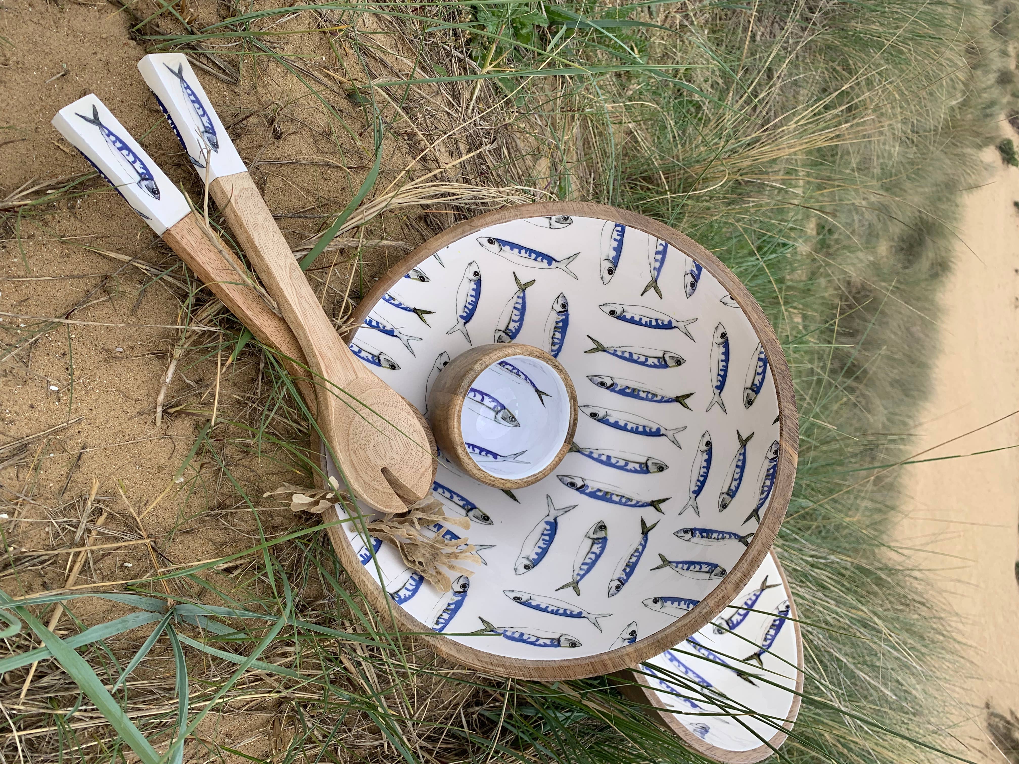 Shoeless Joe Ltd - Wholesale Bowl - Mackerel Wooden Bowl #12