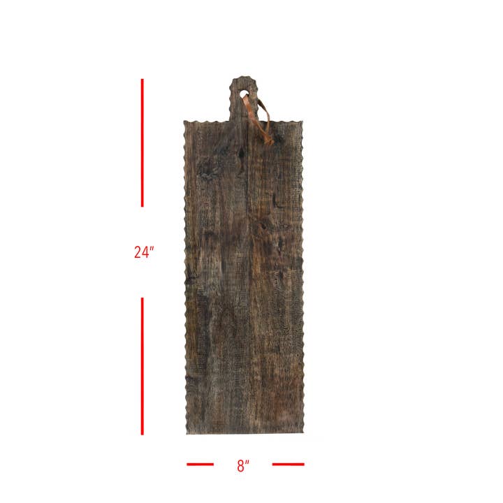 Foreside Home & Garden - Wholesale Cutting Board - Oversized Hand Carved Black Wood Serving Cutting Board