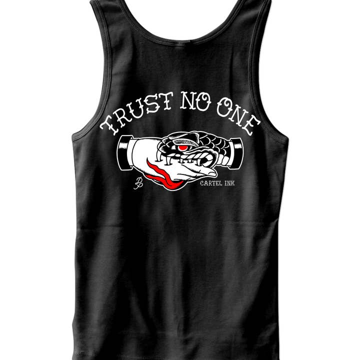 5894-Trust No One Men's Tank Top for wholesale by Cartel Ink