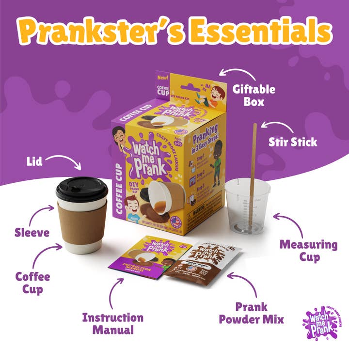 South Beach Bubbles – wholesale Prank/gag gift – WatchMePrank DIY Coffee Cup Spill Prank Kit