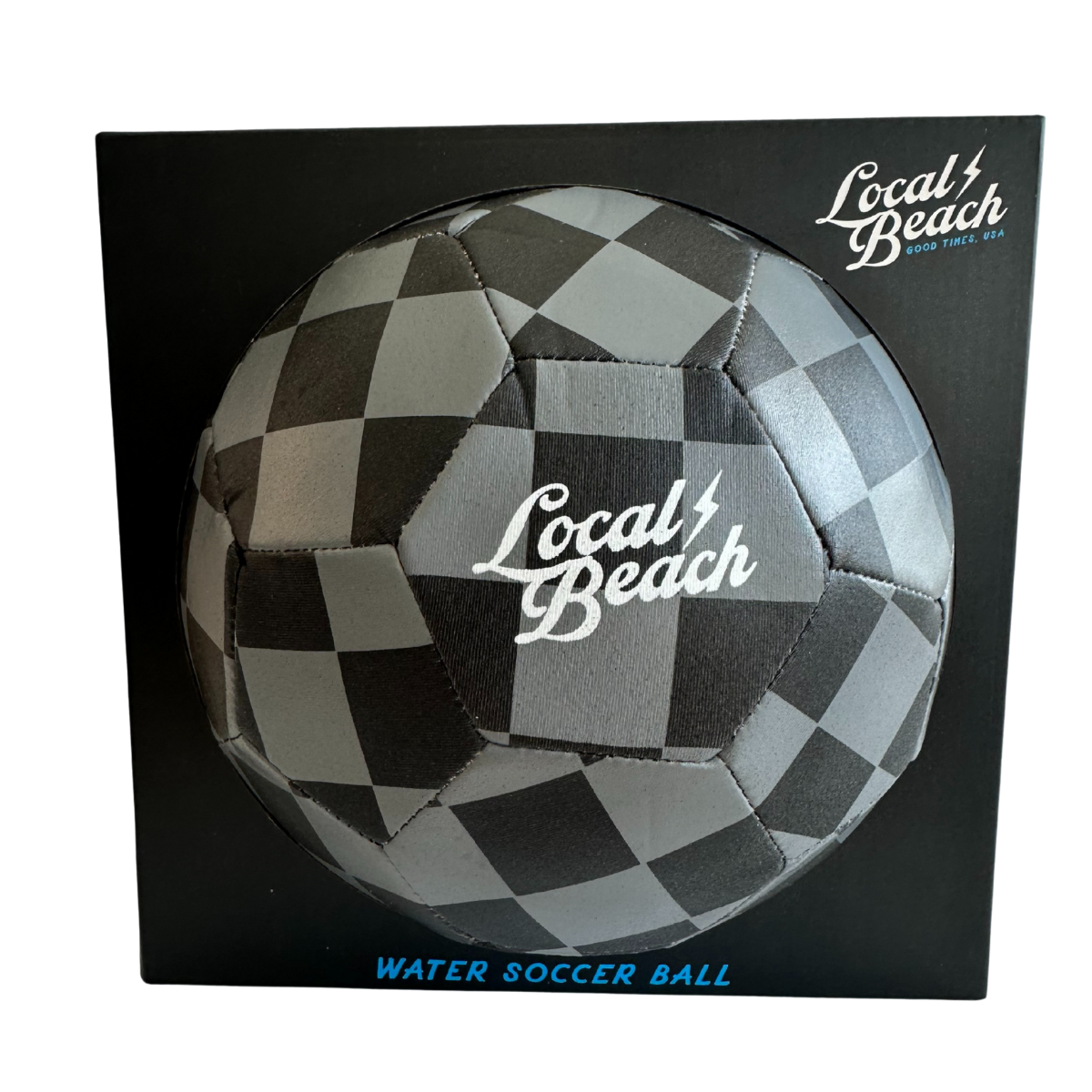 Local Beach Black/Gray Checker Beach & Water Soccer Size 5 for wholesale on Faire0