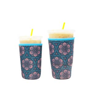 Ceramic Reusable Coffee Cup With Leather Sleeve