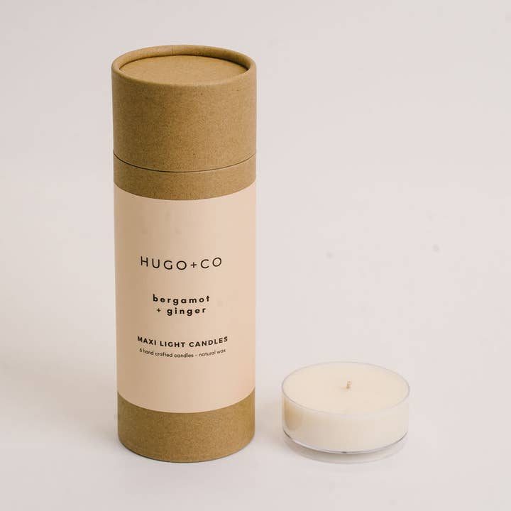 Bergamot & Ginger Maxi Lights (Tube of 6) por atacado de HUGO+CO