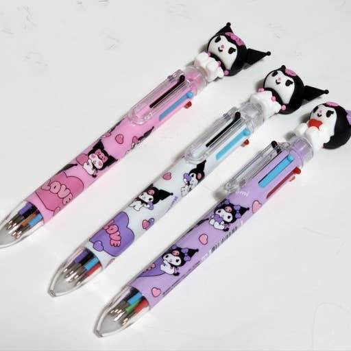 K-Wonderland - Wholesale Pen - Sanrio Characters 6 Color Ball Point Pencil- 0.7mm 16