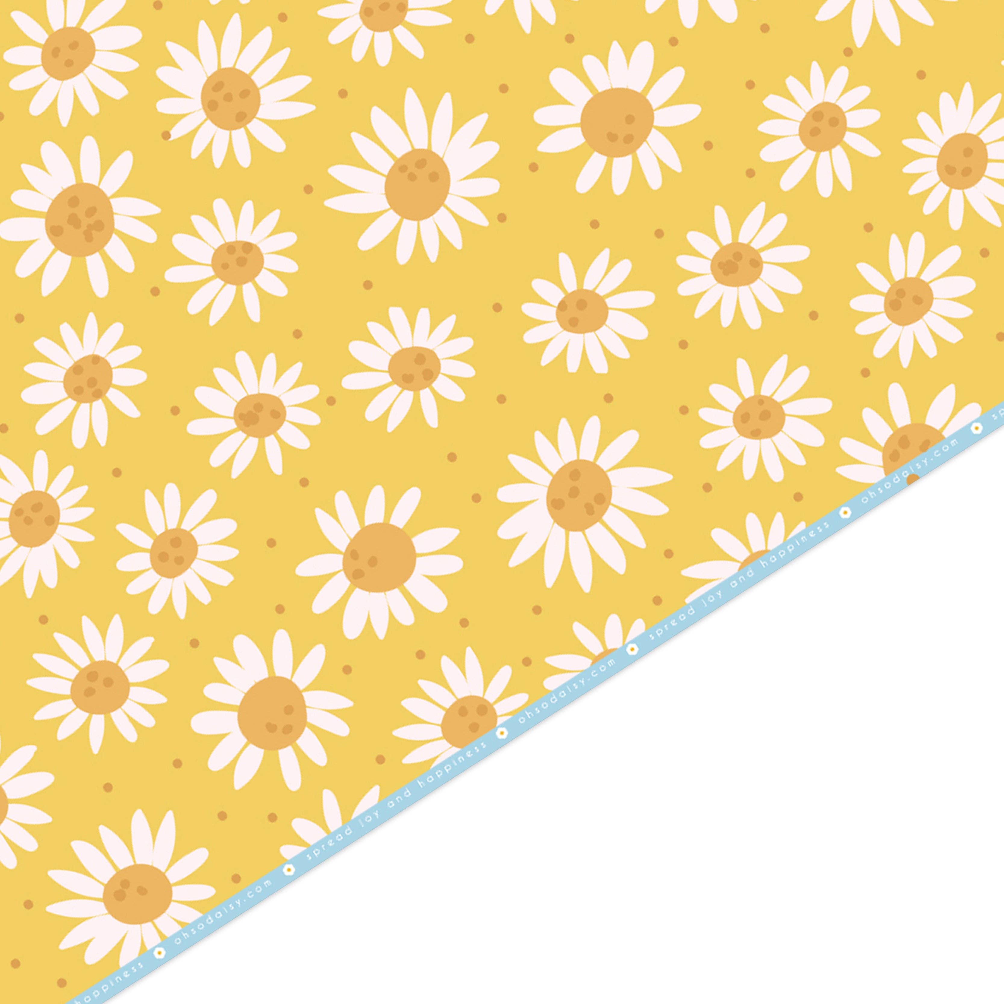 Oh So Daisy – wholesale Flat wrap – BLOOMING LOVELY DAISY GIFT WRAP SHEET2