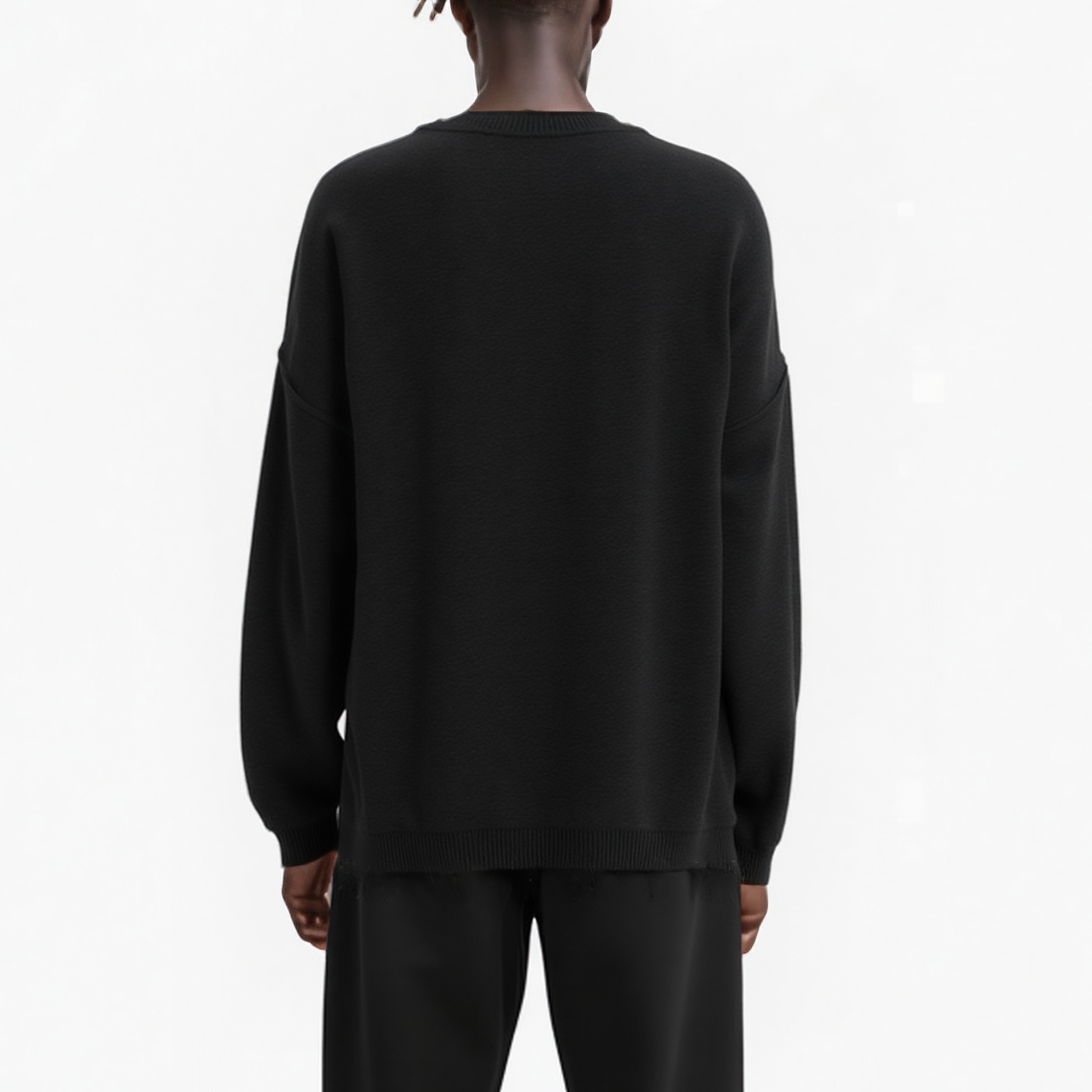 Robin K - Wholesale Sweatshirt - Men's - Konus Men's Oversize Sweater in Black2