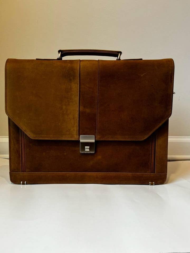 Genuine Leather Laptop Bag cum Briefcase for wholesale by Haris enterprises