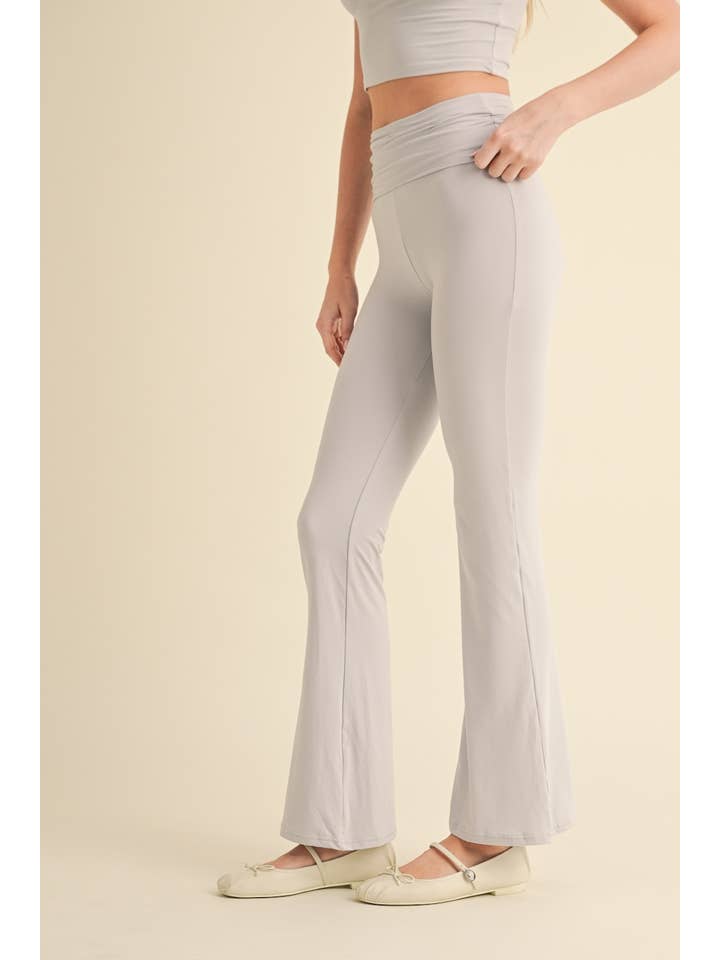 KIMBERLY C – wholesale Pants – Women's – Soft Knit Foldover Flare Pants39