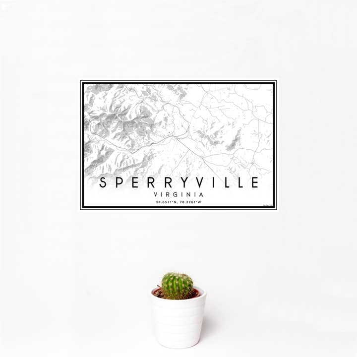 JACE.design - Wholesale Art Print - Sperryville VA Map Print Classic1