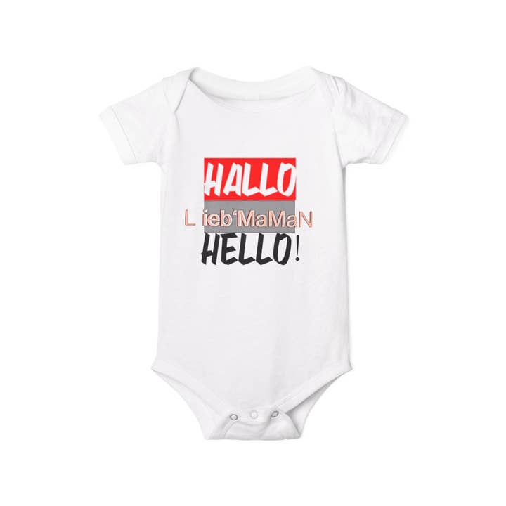 Hello Baby Bodysuit - Cute Multilingual Infant Jersey One Piece for wholesale by RC'nSONS