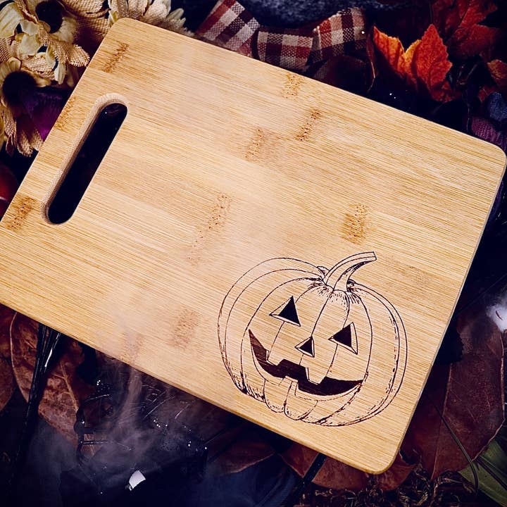 Pumpkin Jack-O-Lantern Gourd Floral Autumn Fall Bamboo for wholesale by Rustic Cedar Co